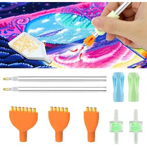 Vacuum Diamond Painting Pen Replacement Kit – 2 Replacement Diamond Pens with Filters & Multiplacers (3/5/7 Heads) – Compatible with Most Vacuum Pens – Diamond Art Accessories