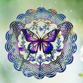 Wind Spinners Outdoor，Wind Spinner for Yard and Garden,3D Wind Spinner Butterfly Gifts for Mother/Friend/Boyfriend/Wife/Grandma,Outdoor Garden Decor Kinetic Yard Art Decoration