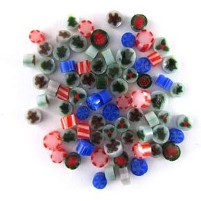 Holiday Murrine Assortment - COE 96 Fusible Glass - ASRT-HD3-96
