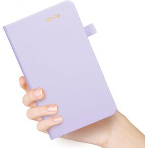 2025-2026 Pocket Weekly Planner for Purse, Small Calendar Book 3.6" x 6", Academic Year Planner with Monthly & Weekly View, Hardcover Agenda with Bookmark & Strap, Undated Note Pages, for Women, Teacher, Work, Sage Green