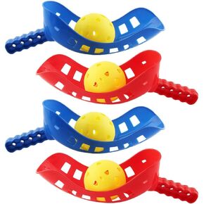 2 Sets of Sports Scoop Ball Game, Scoop Toss and Catch Ball Set Includes 4 Scoops and 2 Balls Backyard Activities Yard Beach Picnic