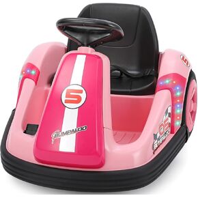 سيارة Elemara 12V Kids المصد مع عجلة كبيرة ، 2.2 ميل في الساعة كحد أقصى ، والسيارات المصد الصغيرة مع سيارة عصيدة ، وأضواء LED ، الأزرق ، الأزرق.