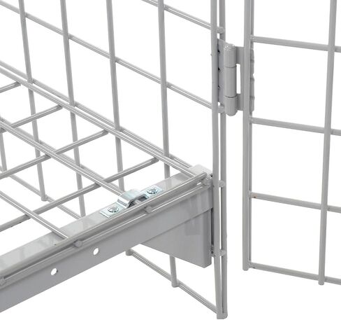 Global Industrial Commercial 1-Tier 2 Door Wire Mesh Security Locker, 36" W x 24" D x 36" H, Gray, Unassembled, Industrial Wide-Span Security Cage, Bulk Storage Locker in Kuwait
