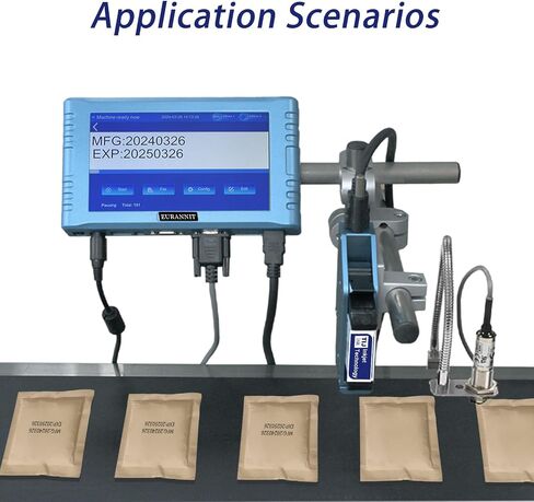 Automatic Inkjet Coding Machine for Production Line, 260E TIJ Inkjet Printer with 7" Touchable Screen for Date/Batch/QRCode/Barcode/Logo etc (1 Nozzle / 0.5 in) in Saudi Arabia