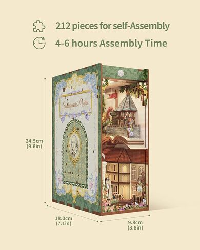 Tonecheer DIY Book Nook Kit للبالغين ، مجموعة ثلاثية الأبعاد للألغاز الخشبية ، رف الكتب Dollhous in Kuwait