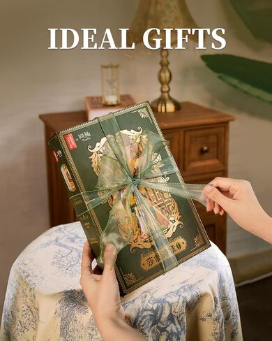 Tonecheer DIY Book Nook Kit للبالغين ، مجموعة ثلاثية الأبعاد للألغاز الخشبية ، رف الكتب Dollhous in Kuwait