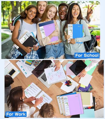 5 محكم الكلية بالموضوع ، تم تحكم الكلية ، 80gsm ، دفتر غلاف لوردي ، دفتر دفتر دفتر ، مجلة مبطنة مع علامات تبويب قابلة للإزالة ، 400 صفحة 8.5 "x11" دفاتر كبيرة للأعمال المدرسية ، اللكم 3 حفرة ، أسود ، أسود in Kuwait