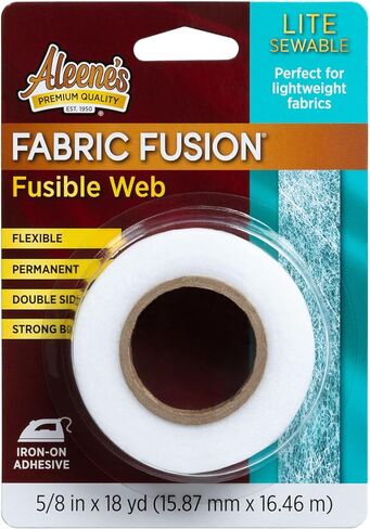 Aleene's Fabric Fusion Fusible Web Black, Iron-on Adhesive & Sewable, Flexible & Permanent, Double-Sided, 5/8 Width, 18 yds in Saudi Arabia