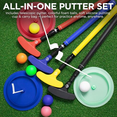 KINGTOP Adjustable Golf Putters for Men and Women, Right and Left Handed Two-Way Golf Putter Club for Kids | Teens | Adults, Putting Training Combo Pack with Putting Cup and Practice Foam Balls in Kuwait