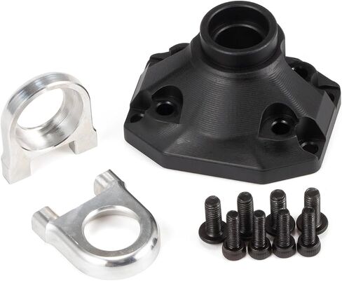 Aluminum Front Rear Diff Cover Bearing Retainers Third Member Set for Vanquish F10 Portal/Straight Axle H10 Optic Upgrade (Rear Diff Cover BK) in Kuwait