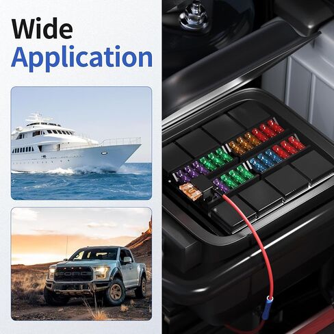 RVBOATPAT Low Profile Mini Micro2 Fuse Taps Automotive Car Add a Circuit Fuse Kit 12V ATO ATC ATM APM Fuse Adapter Jumper Connector -16 Sets in Saudi Arabia