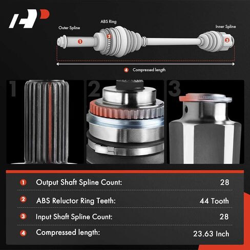 مجموعة عمود محور السيرة الذاتية الممتازة متوافقة مع Ford Fusion 2010-2012 وMercury Milan 2010-2011، ناقل حركة أوتوماتيكي L4 2.5L، جانب السائق الأيسر الأمامي، استبدال # AE5Z3A427B in Kuwait