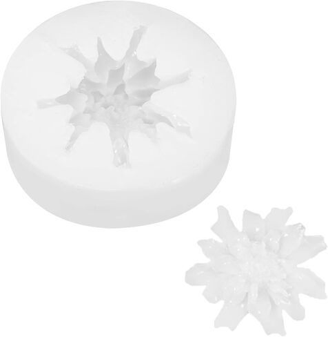 PATIKIL Flower Silicone Moulds, 3D Blooming Floral Chocolate Fondant Mould for DIY Casting Resin Candle Soap Handmade Making Cake Decorating Crafts (White, 4.5x1.2cm) in Kuwait