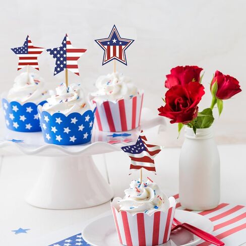 American Flag Star Stickers, 500 PCS 1.5 Inch Self Sealing 4th of July Stickers USA Patriotic Labels Fourth of July Memorial Day Tags for Bottle Envelope Card Gifts Reward US Country Decals Stamps in Saudi Arabia