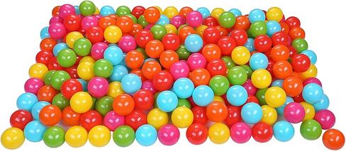 2.3-Inch Phthalate Free BPA Free Non-Toxic Crush Proof Play Balls Pit Balls- 6 Bright Colors in Reusable and Durable Storage Mesh Bag with Zipper, 200-Count in Saudi Arabia