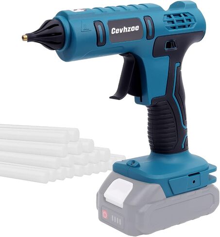 100W Hot Glue Gun, Cordless Glue Gun for Milwaukee 18V Lithium-Ion Battery with 20Pcs 0.43" Glue Sticks and Insulated Copper Nozzle, Hot Glue Gun Kit (Tool Only, Battery NOT Included) in Kuwait