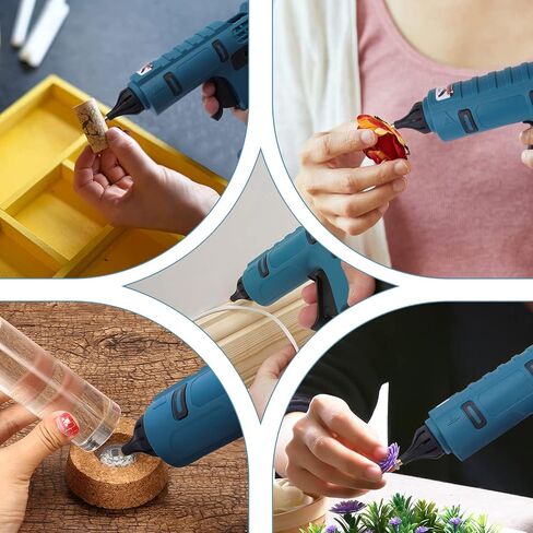 100W Hot Glue Gun, Cordless Glue Gun for Milwaukee 18V Lithium-Ion Battery with 20Pcs 0.43" Glue Sticks and Insulated Copper Nozzle, Hot Glue Gun Kit (Tool Only, Battery NOT Included) in Kuwait