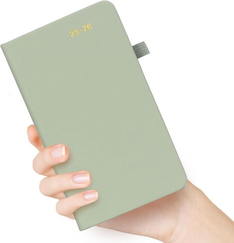 2025-2026 Pocket Weekly Planner للمحفظة ، كتاب تقويم صغير 3.6 "× 6" ، مخطط العام الدراسي مع عرض شهري وأسبوعي ، أجندة غلاف مع مرجعية وحزام ، صفحات ملاحظات غير مؤرخة ، للنساء ، المعلم ، العمل ، Sage Green in Kuwait