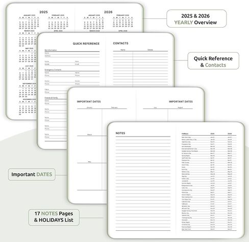 2025-2026 Pocket Weekly Planner للمحفظة ، كتاب تقويم صغير 3.6 "× 6" ، مخطط العام الدراسي مع عرض شهري وأسبوعي ، أجندة غلاف مع مرجعية وحزام ، صفحات ملاحظات غير مؤرخة ، للنساء ، المعلم ، العمل ، Sage Green in Kuwait