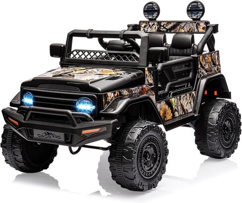 Garvee 12V Kids Ride على سيارة شاحنة مع التحكم عن بعد - ركوب كهربائي على ألعاب للأطفال الصغار ، تعليق الربيع ، 3 سرعات ، مصابيح LED ، موسيقى Bluetooth وفرامل السلامة الوالدين in Kuwait