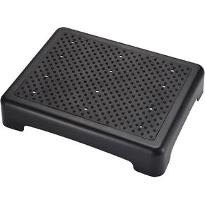 Mobility Step Stool, Indoor/Outdoor Stepping Stool for Adults & Seniors, Portable High Riser Steps Platform with Anti-Slip Top & Feet, 420 Lbs Capacity, Black