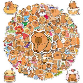 200pcs Capybara Stickers, Cute Vinyl Stickers Laptop Water Bottle Stickers for Kids Waterproof Animals Decals Sticker for Adults Teens Kids Classroom Prizes
