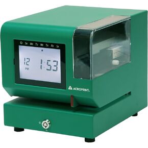 Acroprint M150MC4 Heavy-Duty Digital Time Recorder, Steel Construction, Backlit LCD