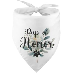 Pup of Honor Dog Bandana مشاركة حفلات الزفاف أفكار مشاركة الزفاف في باندانا إكسسوارات الحيوانات الأليفة لمحبي الكلاب