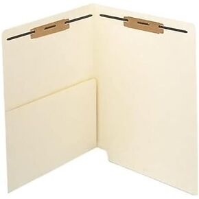 Medical Arts Press 11 Pt. Manila End-Tab Pocket Folders, 1st & 3rd Position Fasteners, 50/Bx (52329)
