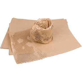 Honeycomb Packing Paper Sheets, 50 Pcs, 11" x 14.5" Bubble Cushioning Wrap for Moving Shipping, Products & Gifts Moving Essentials, Packaging Supplies, Recyclable Material, Brown (50 sheets)