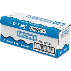 Boardwalk 7202 PVC Food Wrap Film, 12" x 2000' Roll