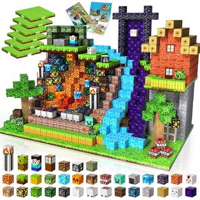 200PCS Magnetic Building Blocks with 6 Baseplate, Magnetic Blocks Cubes for Kids Ages 4-8, Stacking Magnet Blocks STEM Building Toys for Boys Girls Ages 3 4 5 6 7 8-12 Birthday Gifts