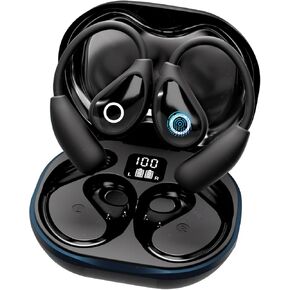 AI Translation Earbuds Real Time，OWS Language Translator Earbuds with 144 Languages，3-in-1 Translating Earbuds with iOS & Android，Suitable for Learning, Business, and Travel (Black)