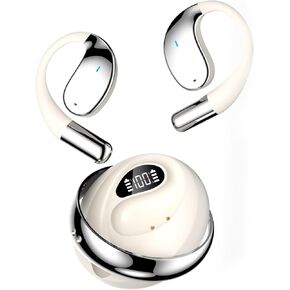 AI Language Translator Earbuds, OWS Real-Time 3-in-1 Translation Earbuds 144 Languages & Accents, Wireless Headphones fit iOS & Android, Translation Device for Travel Business Learning, Beige