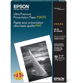 Epson Ultra Premium Presentation Paper MATTE (13x19 Inches, 50 Sheets) (S041339)