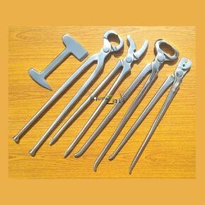 Farrier Horse Hoof Kit Nippers Nail Puller Clincher Buffer and Puller Trimming Shoeing