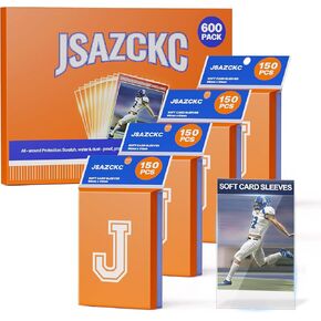 600 Pack Card Sleeves, Soft Penny Sleeves for Trading Cards, Perfect Fit for TCG, MTG, Baseball & Sports Cards