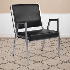EMMA + OLIVER 4 Pack Black Antimicrobial Vinyl Bariatric Medical Reception Arm Chair in Saudi Arabia