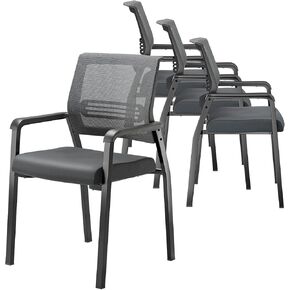 VINGLI Modern Oversize 350 lbs Stackable Waiting Room Chairs; Ergonomic Design for Office Guest Conference Room Lobby Side