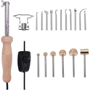 DIY Cloth Fabric Flower Making Tools Kit, 17 Heads Artificial Flower Ironing Machine, Electric Fabric Flower Maker, Brass Fake Flower Making Tools Kit, for Homes, Handicraft