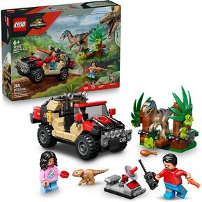 Lego Jurassic World Raptor Off -Road Escape Dinosaur Toy - Building Playet مع شخصيات عمل الديناصورات ، لعبة Jurassic World للبنين والبنات ، الذين تتراوح أعمارهم بين 6+ - فكرة هدية لأعياد الميلاد - 76972