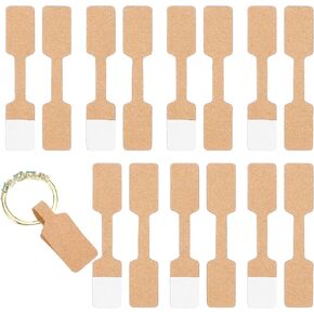 500Pcs Blank Jewelry Tags for Pricing, Kraft Jewelry Price Tags Stickers, Self-Adhesive Jewelrys Tag for Selling, Bracelet, Ring, Necklace, Earring