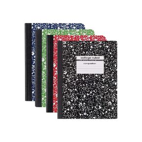 STAPLES 2072870 Composition Notebook 9.75-Inch x 7.5-Inch College Ruled 100 Sh. Asst 48/CT