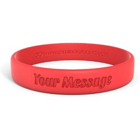 Reminderband Custom Rubber Bracelets | Personalized Silicone Wristbands | 1/2" Classic | Events, Gifts, Awareness - Choose Quantity