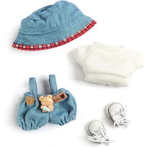 Doll Clothes for 17cm Dolls Fashion Accessories for Dress Up No Doll White