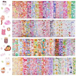 110 Sheets Korean Sticker Kpop Deco Stickers Photocard Kpop Sticker Butterfly Ribbon Heart Cute Stickers for Photocards Binder Arts Crafts Scrapbooking Journaling