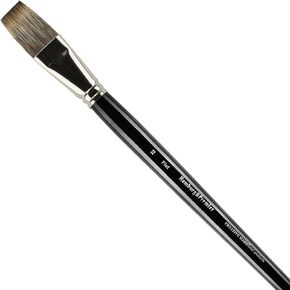 Creative Mark Hamburg Premiere Professional Oil Painting Brushes - Flat #2 Oil Paint Brush - Handmade in Germany, Natural & Synthetic Hair Blend, Long Triple-Lacquered Birch Handle