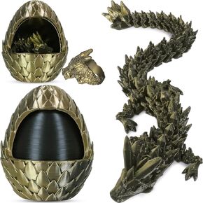 بيض التنين المطبوع ثلاثي الأبعاد ، بيض عيد الفصح مع التنين في الداخل ، بيرليسنت لصالح سلة عيد الفصح وهدية حفلة عيد ميلاد الفضة
