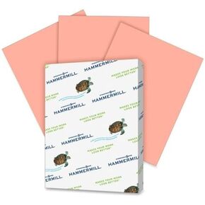 Hammermill Colored Copy Paper, 20Lb, 8-1/2"x11", 500/RM, Salmon