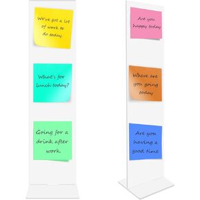 Detachable Acrylic Monitor Memo Board & Memo Message Board Holder by Computer Screen Sticky Note Stand Message Panel Reminder for Office Desk Accessories.2PCS Clear
